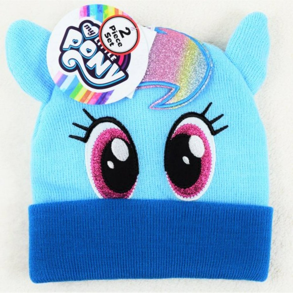 NWT My Little Pony Girls Two-Piece  Hat & Gloves Set - Picture 2 of 4
